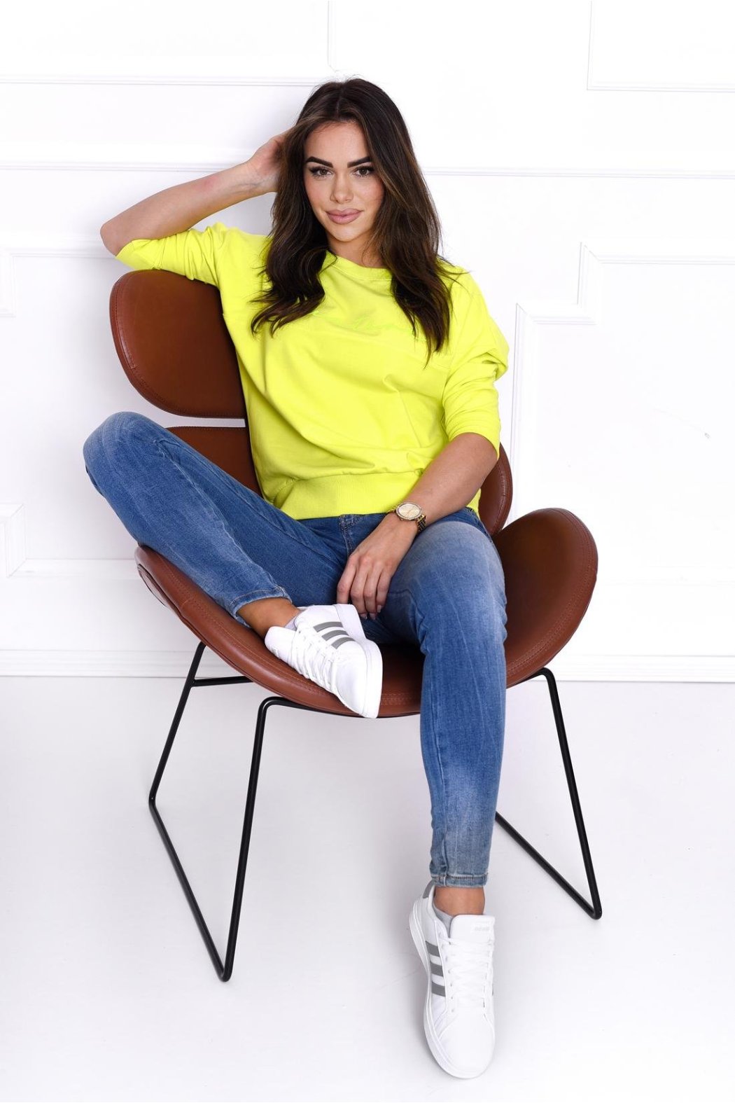 BLUZA DAMSKA Z NADRUKIEM - MATYLDA CYTRYNOWA