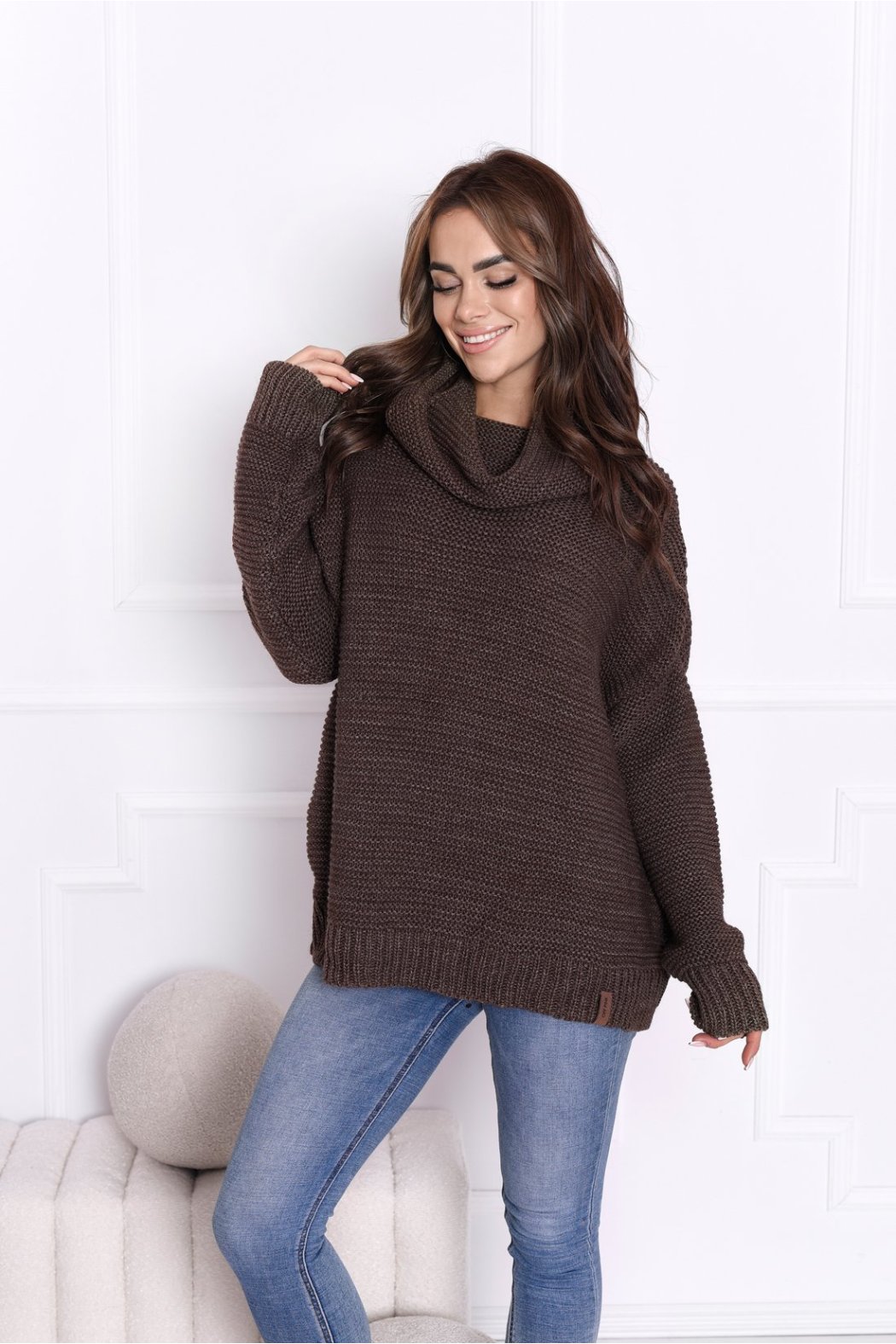 SWETER DAMSKI OVERSIZE Z...