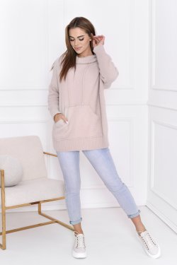 SWETER DAMSKI OVERSIZE Z KAPTUREM MILA