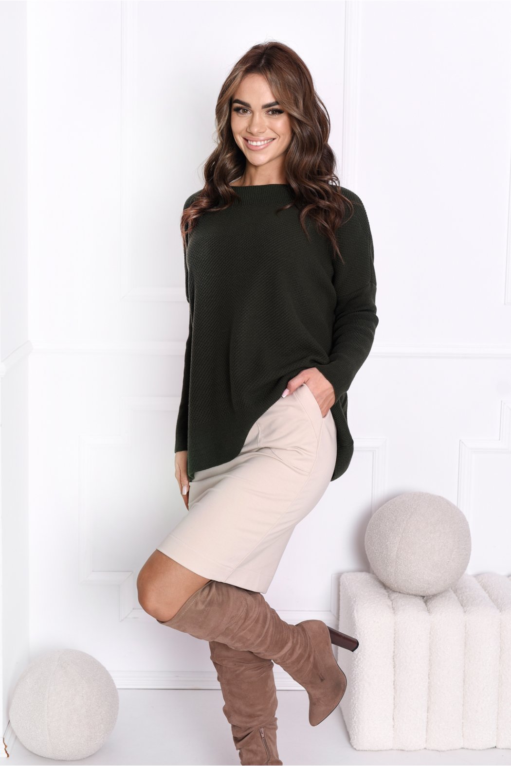 SWETER DAMSKI OVERSIZE...