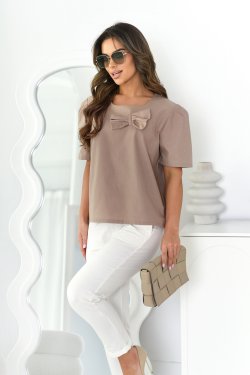 BLUZKA DAMSKA Z KRÓTKIM RĘKAWEM - NITA