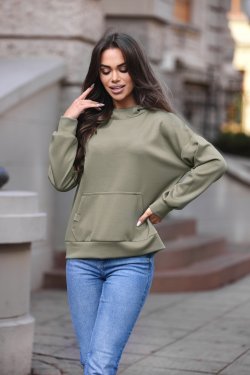 BLUZA DAMSKA Z KAPTUREM MASEŁKO - MELANIA