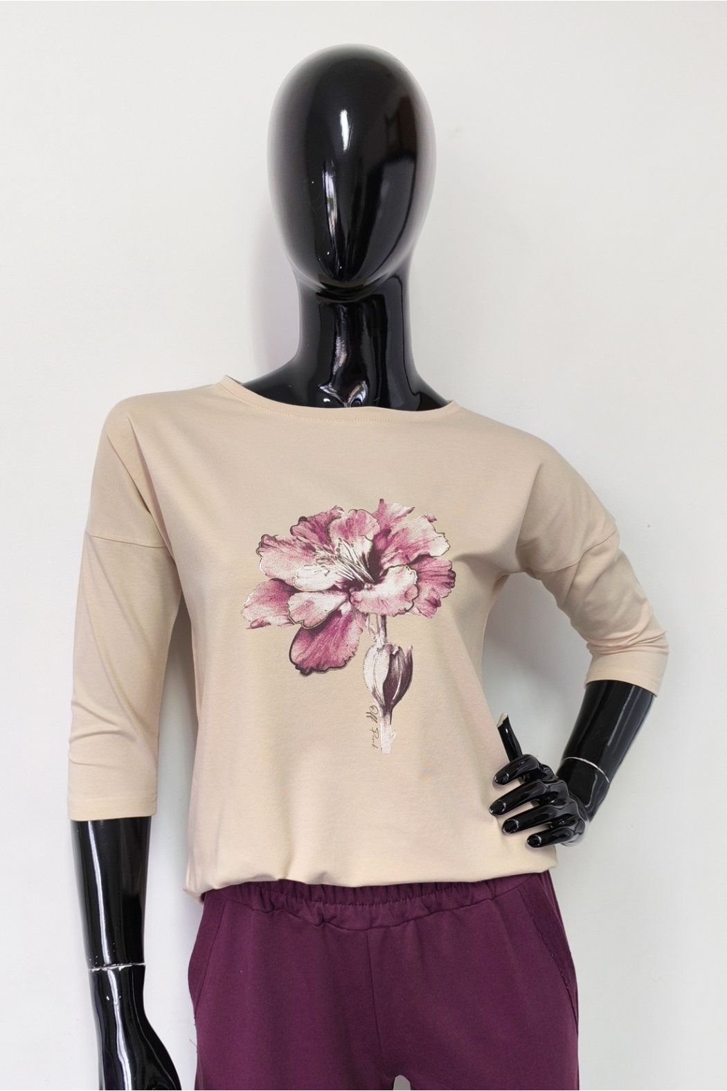 BLUZKA DAMSKA Z NADRUKIEM I...