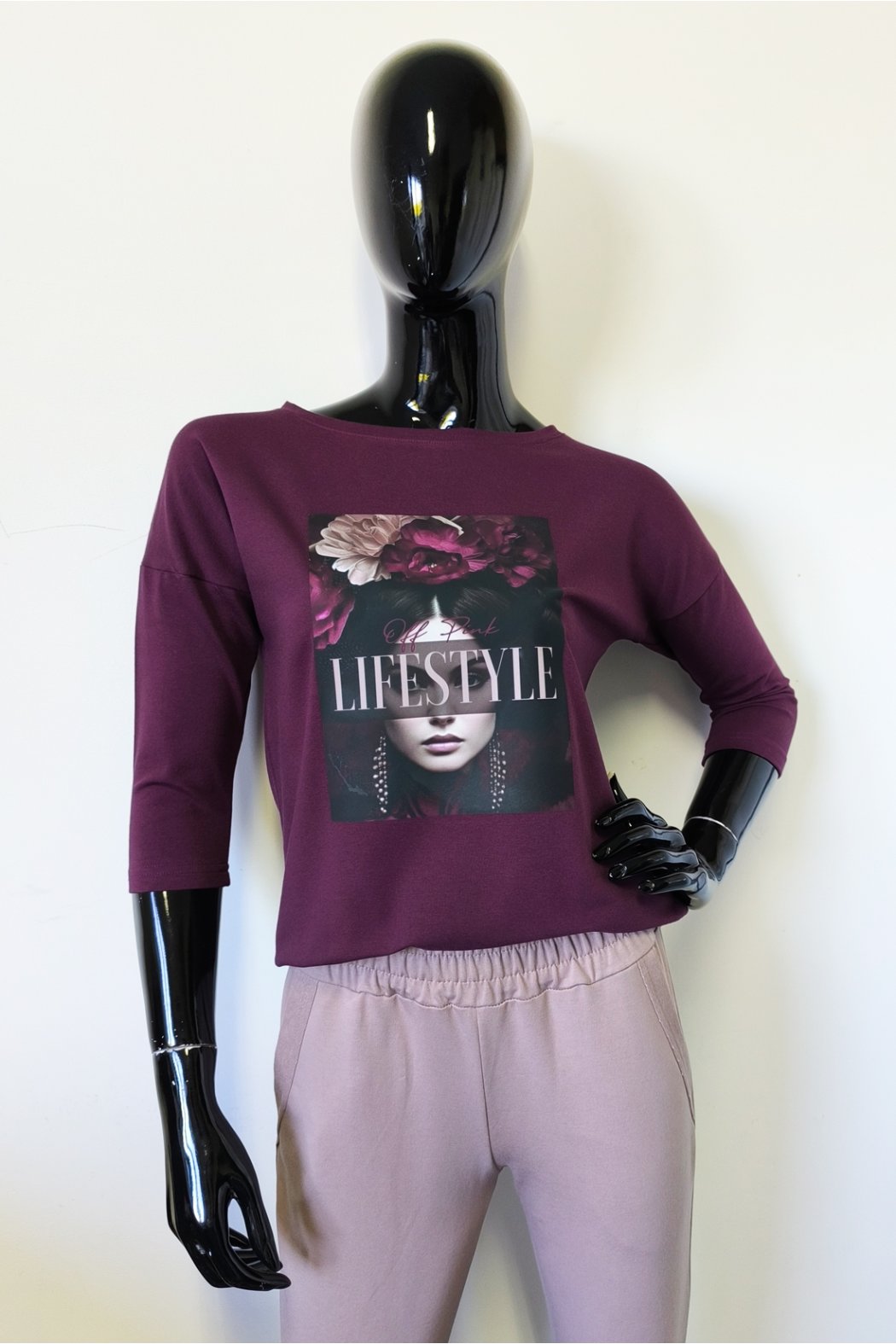 BLUZKA DAMSKA Z NADRUKIEM I...