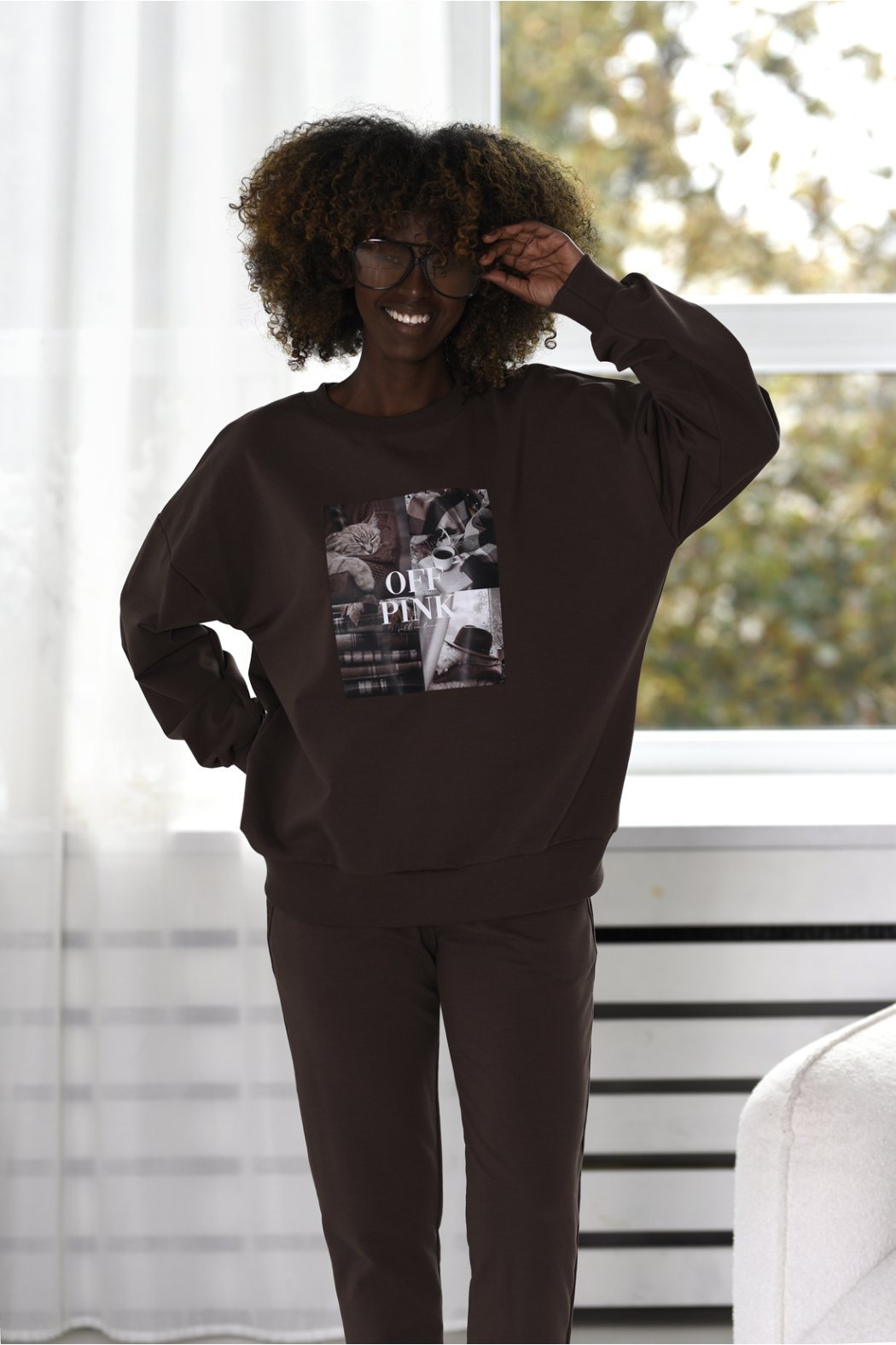 BLUZA DAMSKA Z NADRUKIEM -...