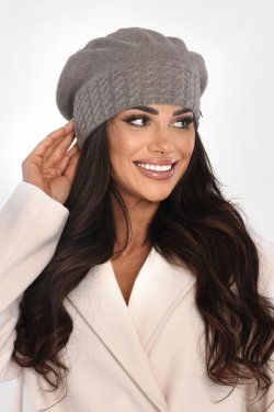 CZAPKA / BERET DAMSKI Z DODATKIEM WEŁNY P097