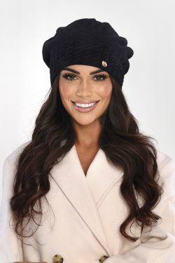 CZAPKA / BERET DAMSKI Z DODATKIEM WEŁNY P097