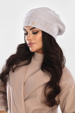 CZAPKA / BERET DAMSKI Z DODATKIEM WEŁNY P097