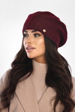 CZAPKA / BERET DAMSKI Z DODATKIEM WEŁNY P097