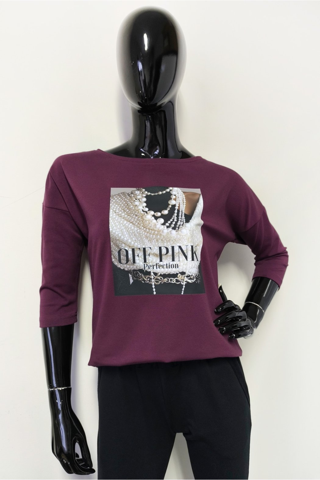 BLUZKA DAMSKA Z NADRUKIEM I...