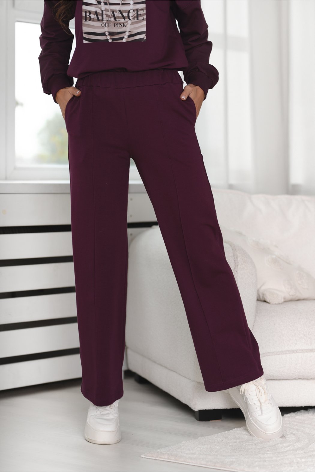 SPODNIE DAMSKIE Z SZEROKIMI...