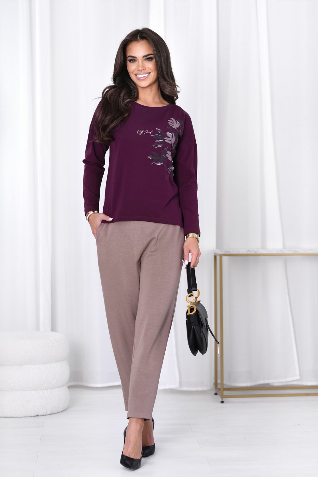 BLUZKA DAMSKA Z NADRUKIEM I...