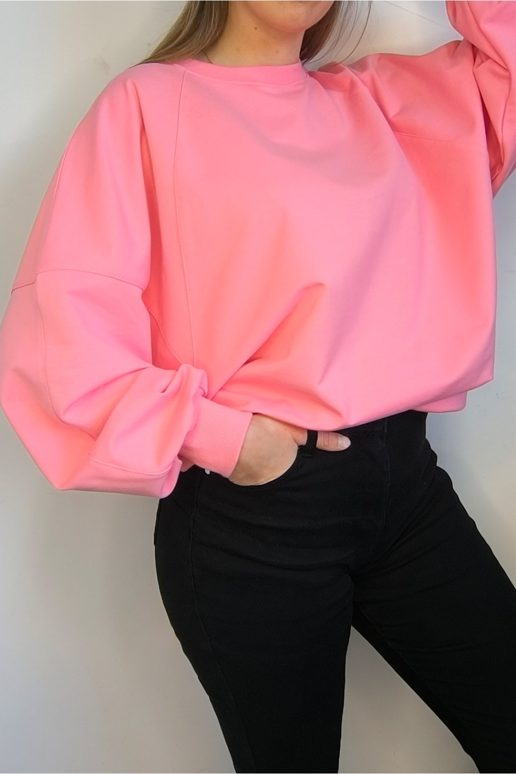 BAWEŁNIANA BLUZA OVERSIZE...