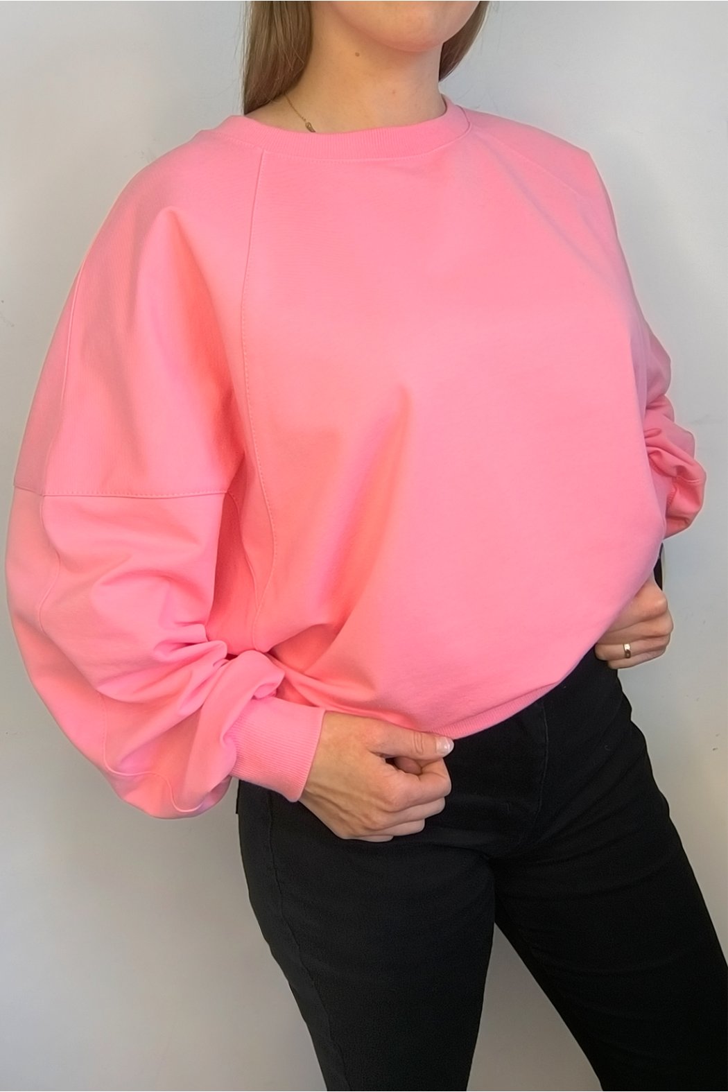 BAWEŁNIANA BLUZA OVERSIZE...