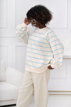 BAWEŁNIANA BLUZA W PASKI VELIA