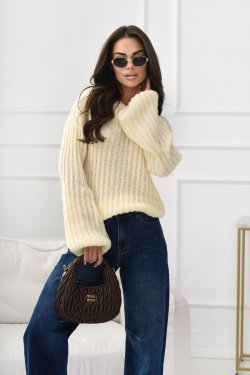 SWETER Z SZEROKIMI RĘKAWAMI - MILKY
