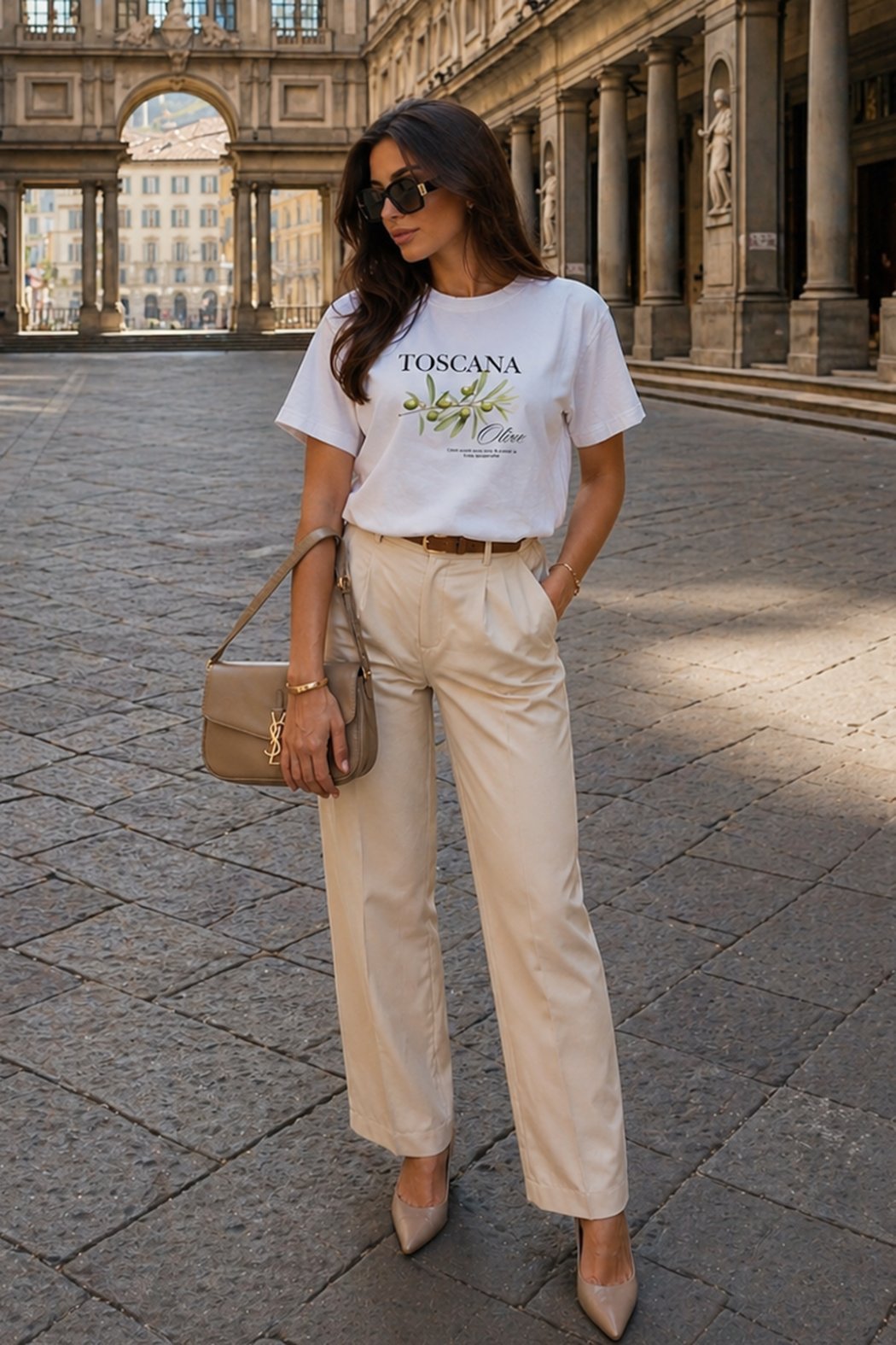 T-SHIRT Z NADRUKIEM TOSCANA