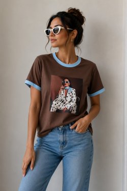 T-SHIRT Z NADRUKIEM CARMEN