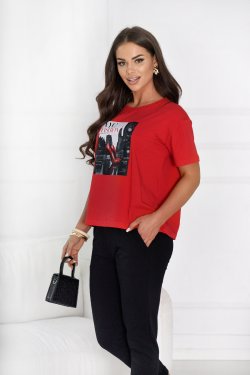 T-SHIRT Z NADRUKIEM HEELS