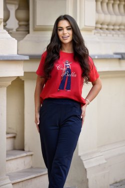 T-SHIRT Z NADRUKIEM BELLISSIMA