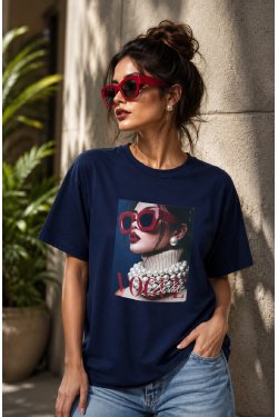 T-SHIRT Z NADRUKIEM VOUGE