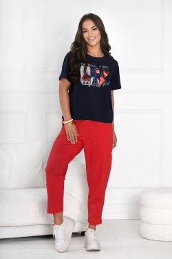 T-SHIRT Z NADRUKIEM PARISIAN VIBES