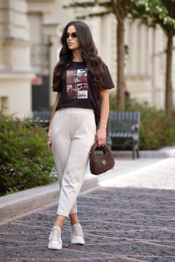 T-SHIRT Z NADRUKIEM LA RIVIERA