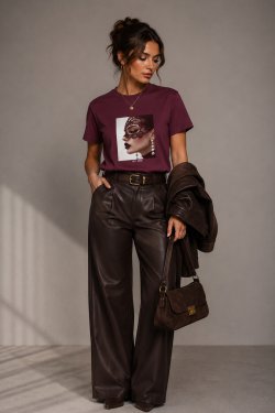 T-SHIRT Z NADRUKIEM NOIR