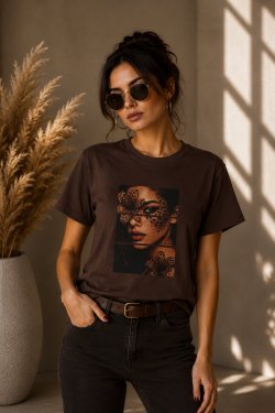 T-SHIRT Z NADRUKIEM "AMAYA"
