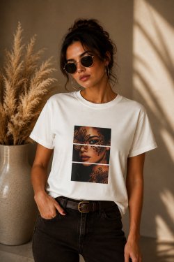 T-SHIRT Z NADRUKIEM "AMAYA"