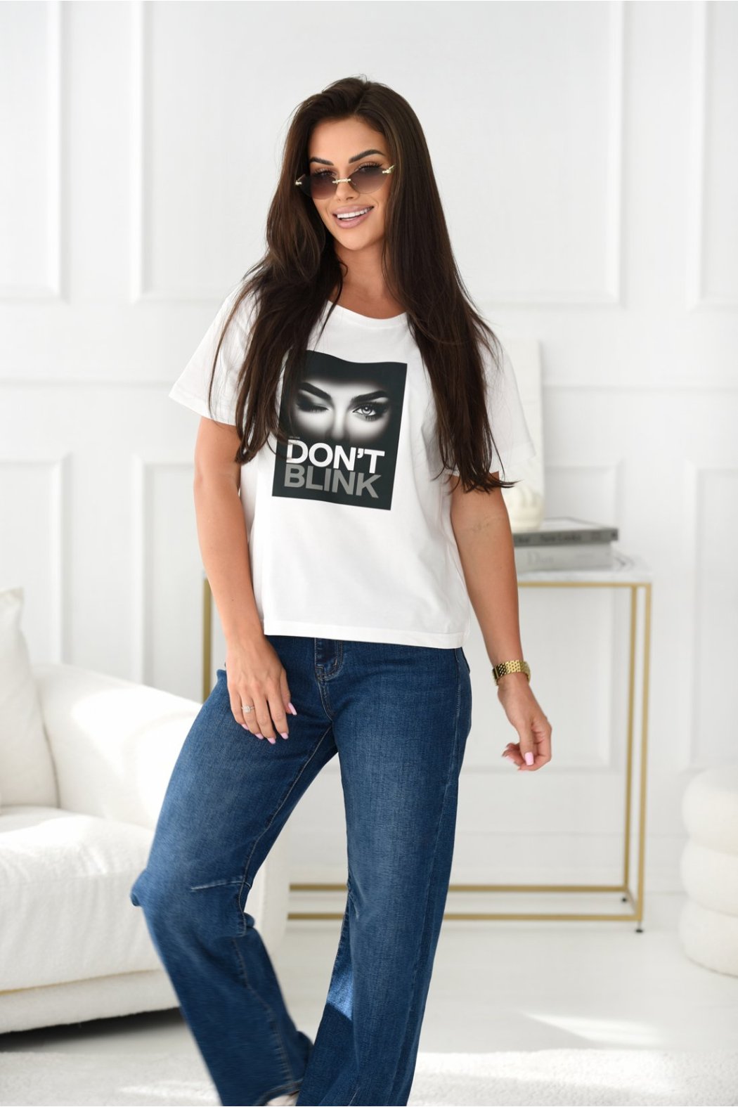 T-SHIRT Z NADRUKIEM  THE LOOK