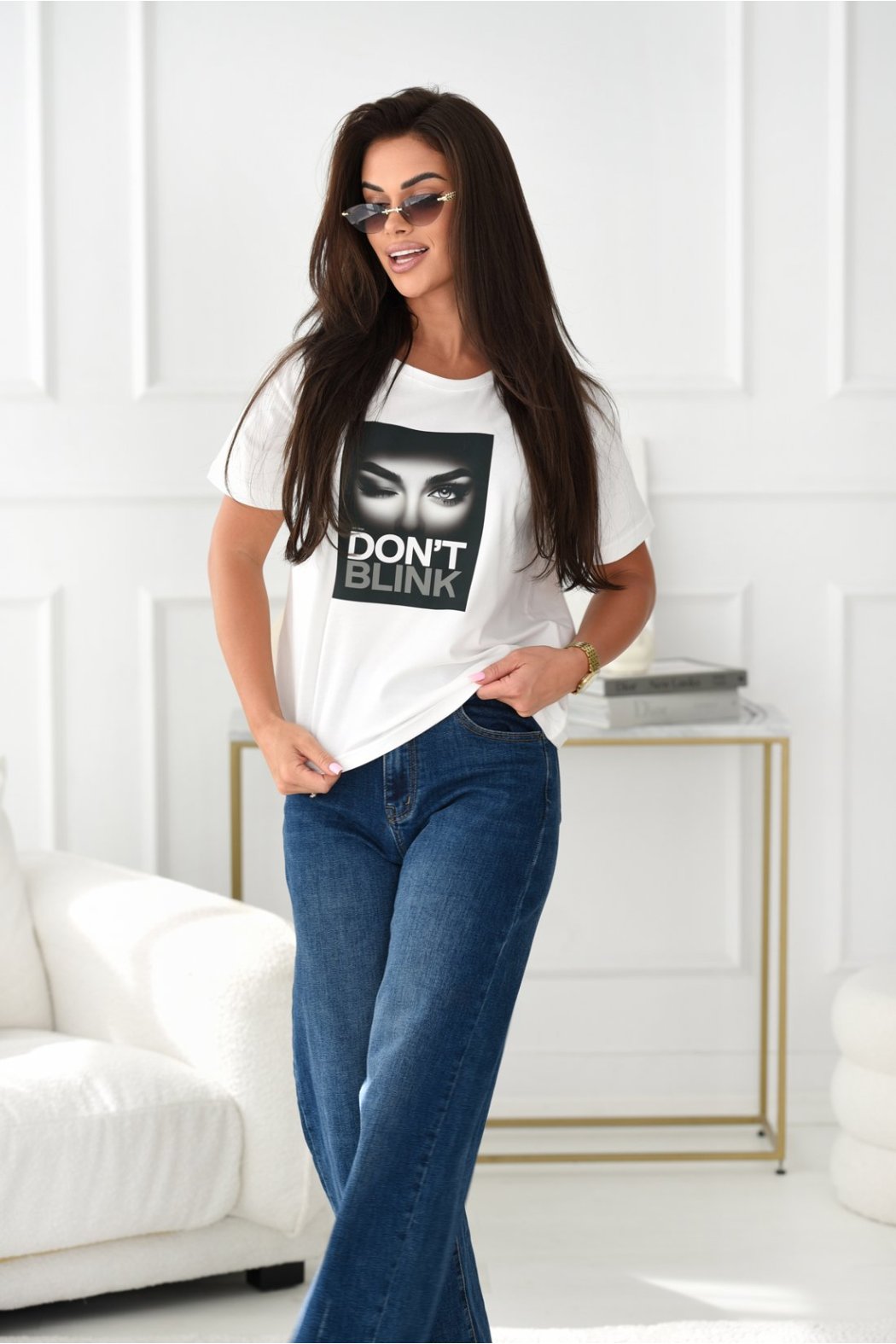 T-SHIRT Z NADRUKIEM  THE LOOK